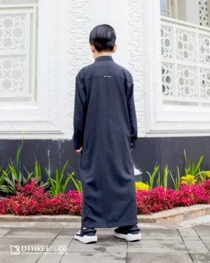 DTHREE® - Jubah Thobe Anak Rumi Series Warna Hitam (5)