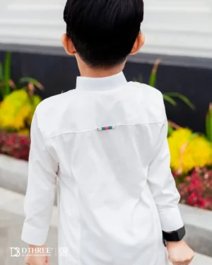 DTHREE® - Jubah Thobe Anak Rumi Series Warna Putih (5)