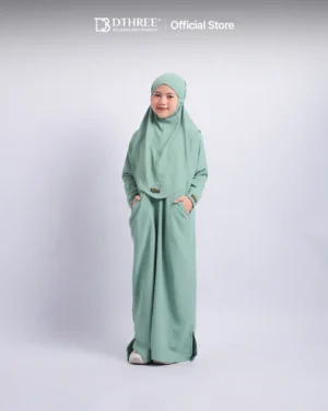 DTHREE® - Setelan Abaya Anak Maryam Series Warna Avocaddo (1)