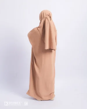 DTHREE® - Setelan Abaya Anak Maryam Series Warna Cappucino (5)