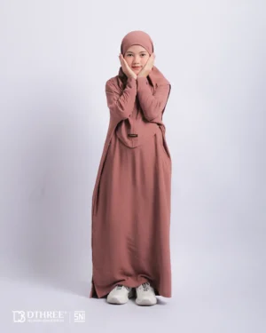 DTHREE® - Setelan Abaya Anak Maryam Series Warna Milo (4)