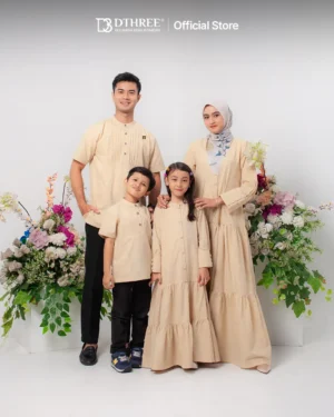 DTHREE® - Sarimbit Couple Keluarga Athaya Series Warna Khaki (1)