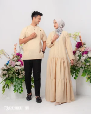 DTHREE® - Sarimbit Couple Keluarga Athaya Series Warna Khaki (3)