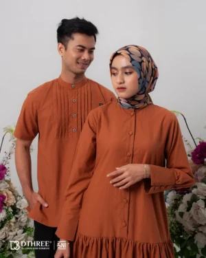 DTHREE® - Sarimbit Couple Keluarga Athaya Series Warna Mustard (2)