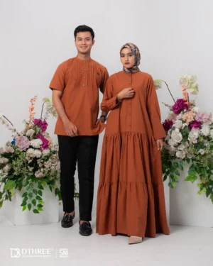 DTHREE® - Sarimbit Couple Keluarga Athaya Series Warna Mustard (3)