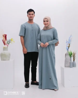 DTHREE® - Sarimbit Couple Keluarga Meelva Series Warna Strom Sea (3)